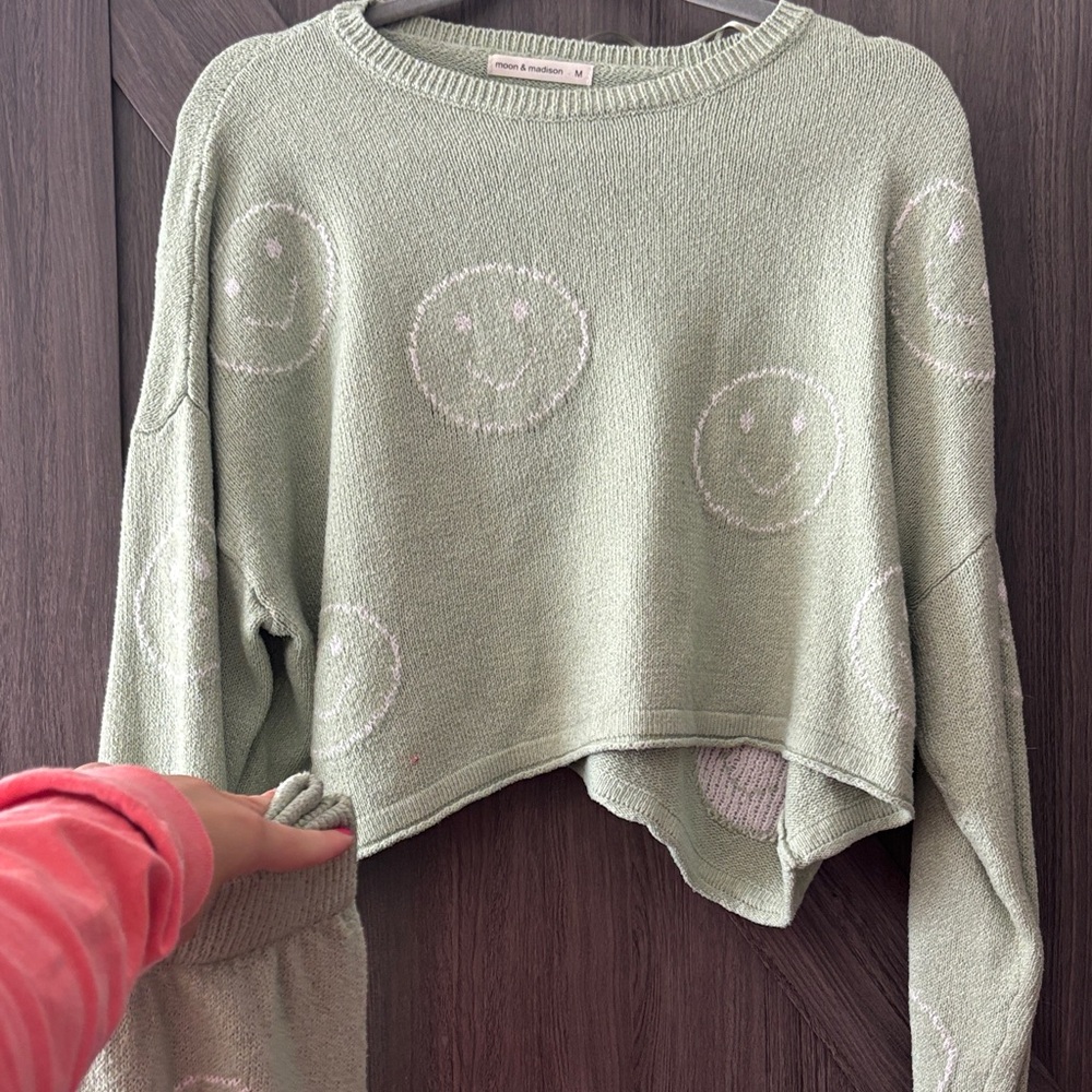 Green Matching Smiley Comfy Set